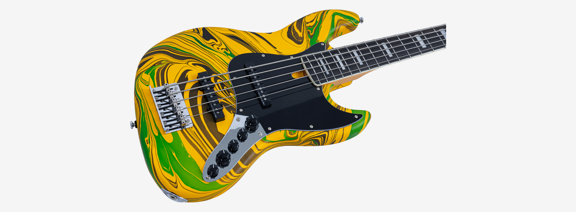 Sire V7N A5 Marcus Miller New Gen 5-snarige actieve basgitaar yellow swirl