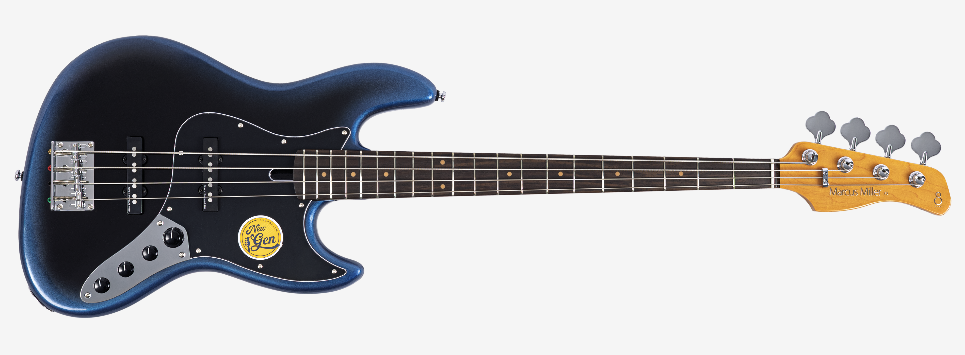 Sire V3N 4 Marcus Miller New Gen 4-snarige actieve basgitaar midnight blue burst