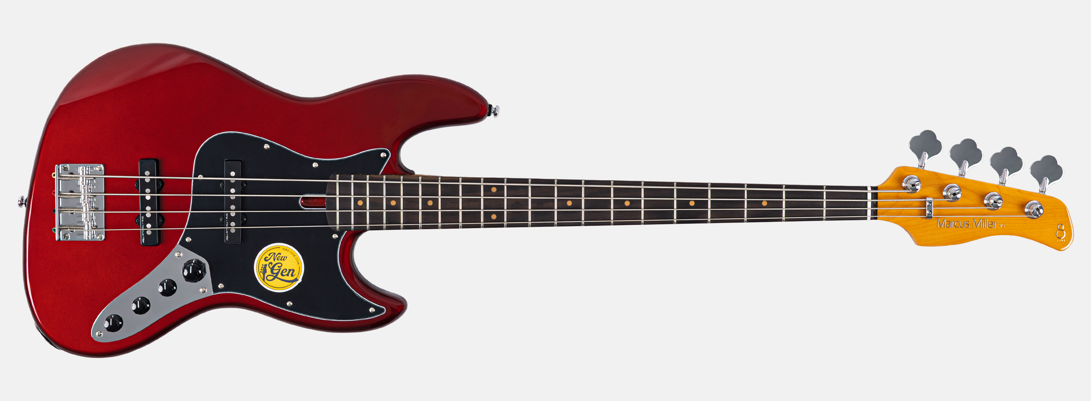 Sire V3N 4 Marcus Miller New Gen 4-snarige actieve basgitaar candy apple red