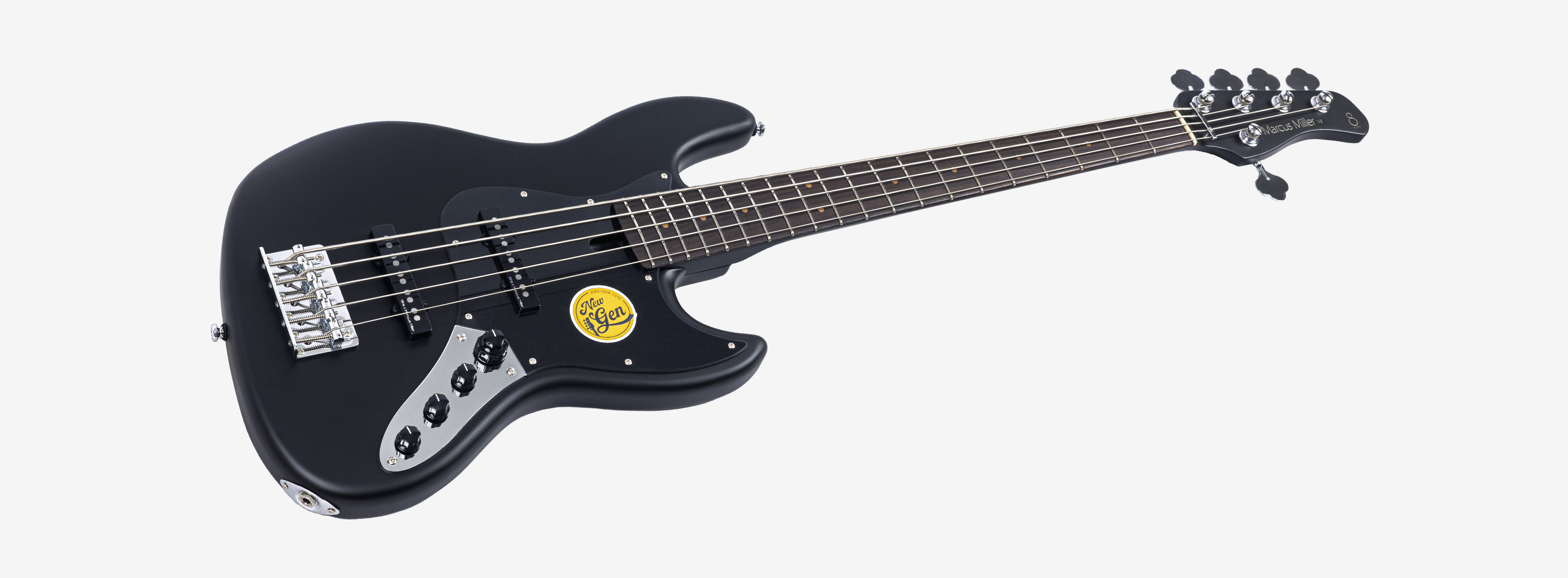 Sire V3N 5 Marcus Miller New Gen 5-snarige actieve basgitaar black satin