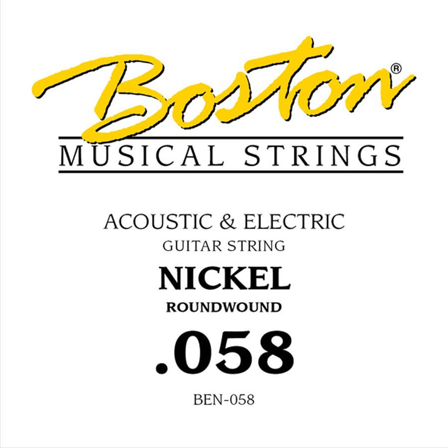 Boston BEN-058 losse .058-snaar voor elektrische gitaar – nickel roundwound