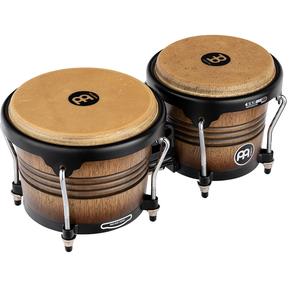 Meinl FWB190ATB-M – Free Ride wood bongo – 6 3/4 en 8 inch – Antique Tobacco Burst