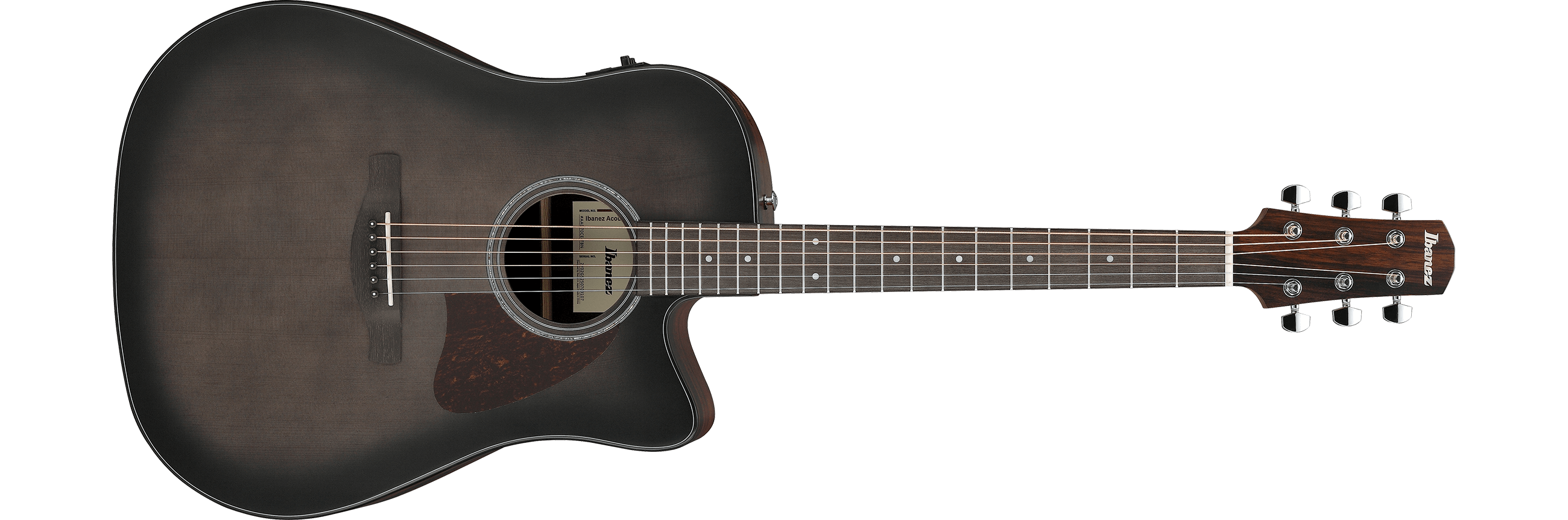Ibanez AAD70CE AAD70CE-TBN Transparent Charcoal Burst - Akoestische gitaar