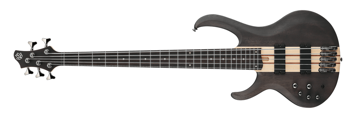 Ibanez BTB605LTGF – 5-snarige elektrische basgitaar – Transparent Gray Flat