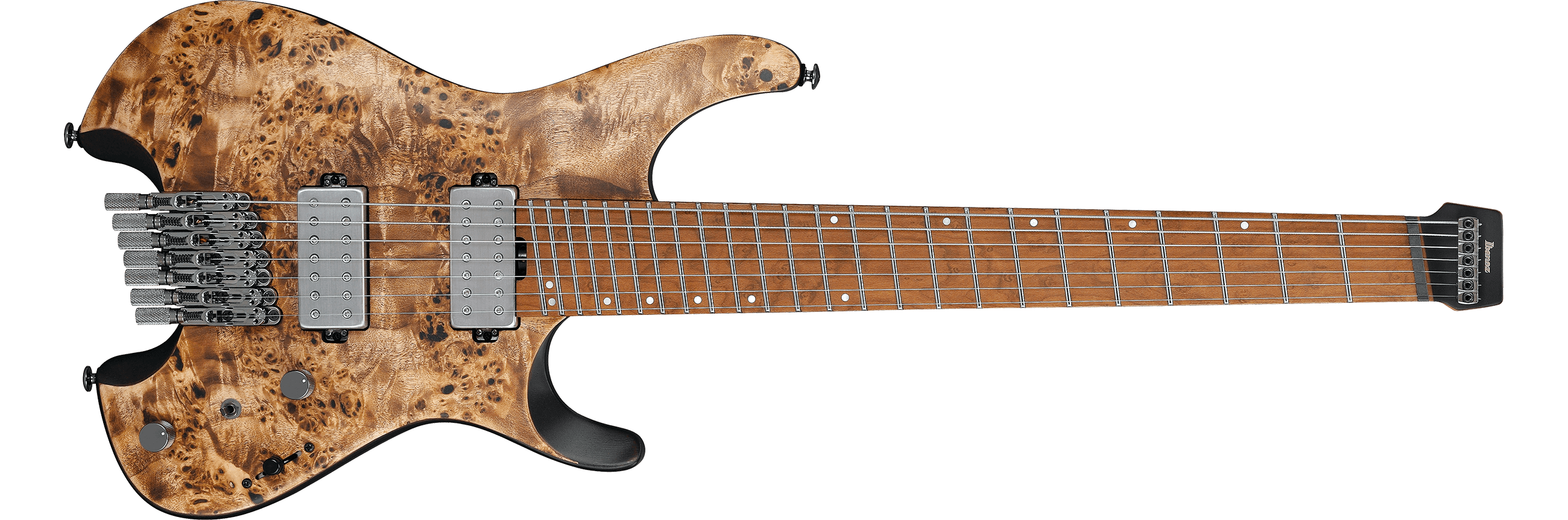 Ibanez QX527PB Headless Electric Guitar 7-String HH antique brown stained