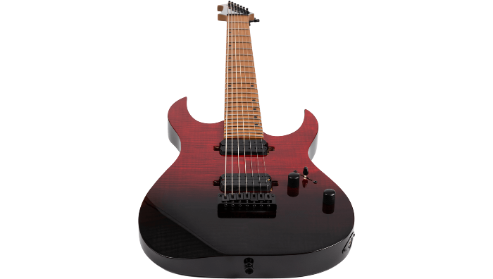 Spira Guitars S-457 TRD – 7-snarige elektrische gitaar – Transparant rood