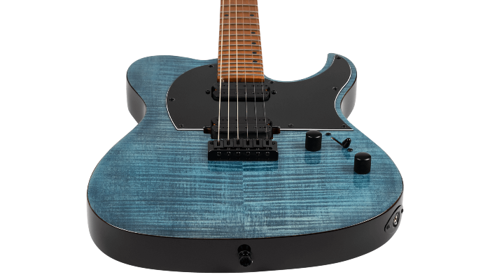 Spira Guitars T-450 TDB – 6-snarige elektrische gitaar – Transparant aquablauw