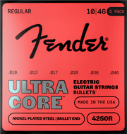 Fender F-4250R-3 UltraCore Bullets elektrische gitaarsnaren 10-46 Nickel-Plated Steel met bulleteinde 3-pack