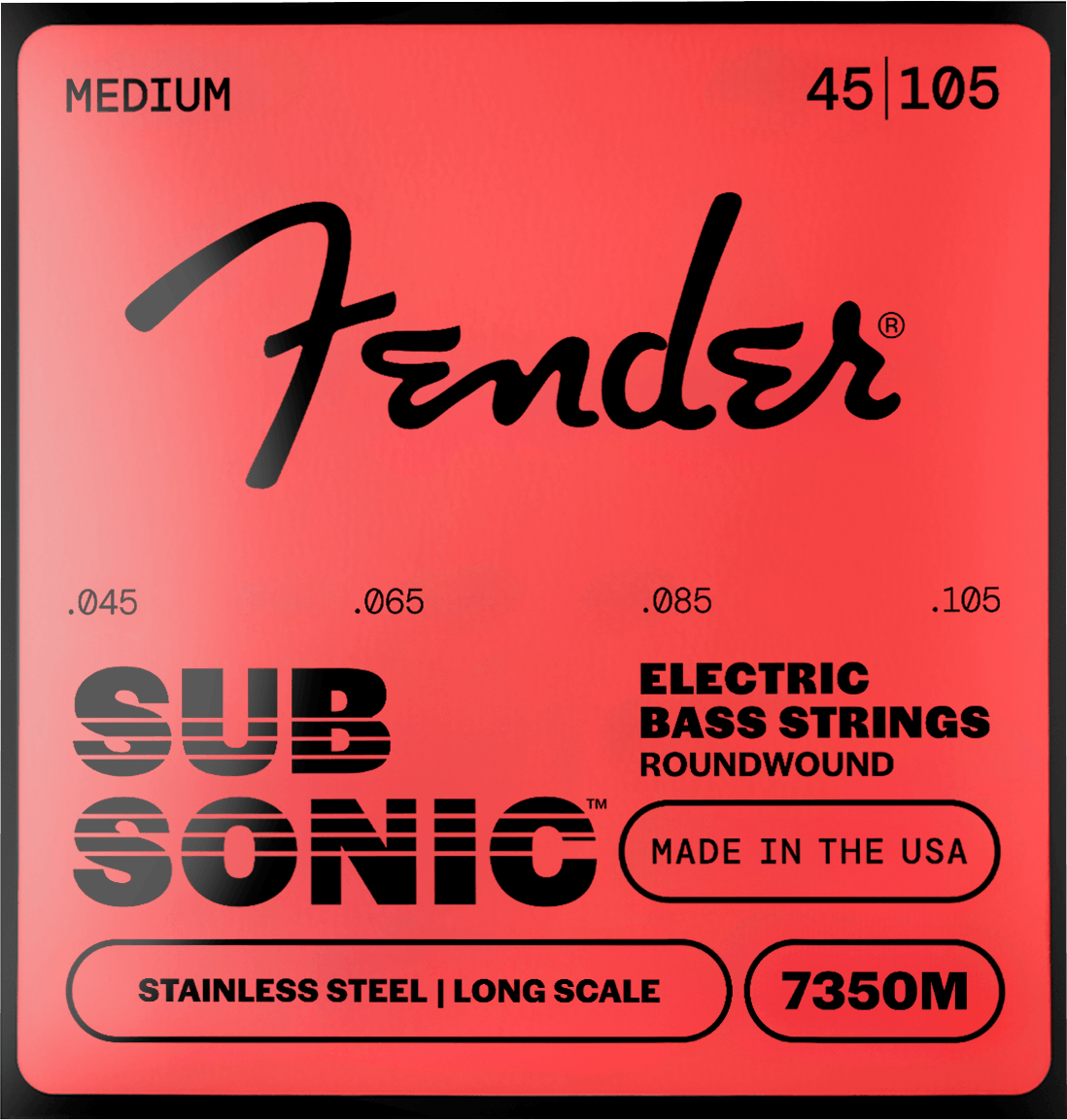 Fender F-7350M SubSonic 7350 Stainless Steel basgitaarsnaren 45-105