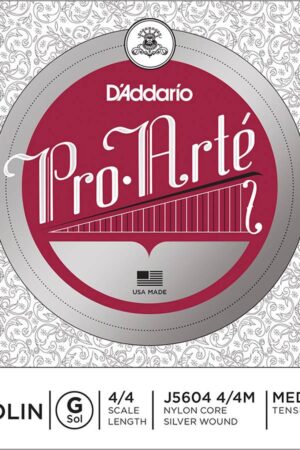 D’Addario Pro Arte Bowed Vioolsnaar G-4 4/4 medium silver wound