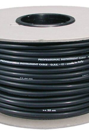 Boston instrument cable Zwart roll 100 meter 6mm diameter
