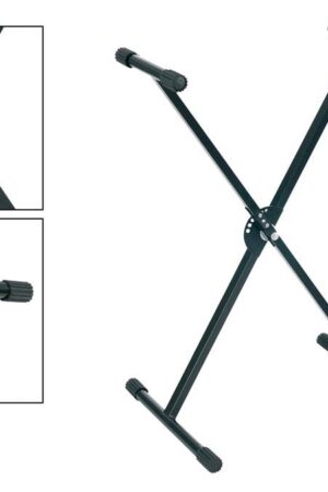 Boston keyboard stand X-model trigger lock made in EU Zwart