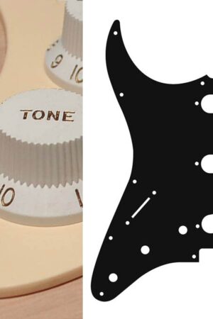 Boston pickguard Stallion standard SSS 3 pot holes 3-5 switch lefthanded 1 ply cream