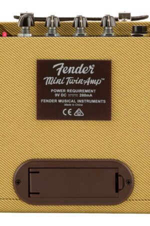 Fender miniatuur-versterker ‘Mini ‘57 Twin-Amp™’, houten behuizing, 2W, 2×2″ speakers