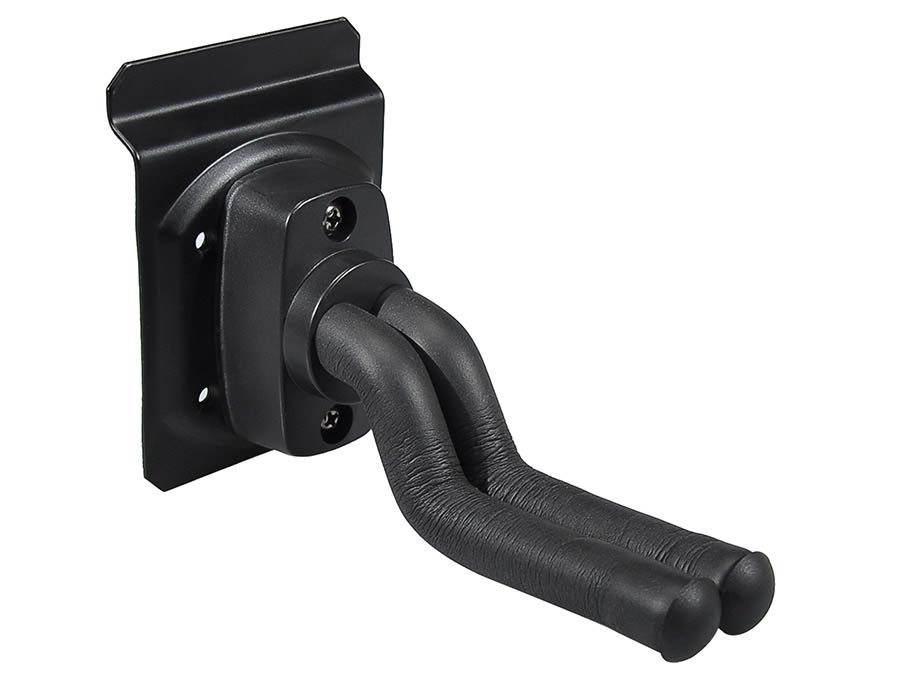 Boston guitar hanger for slat wall system Zwart