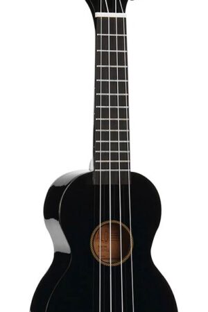 sopraanukelele pakket, met clip-on tuner, snaren, plectra en tas, zwart