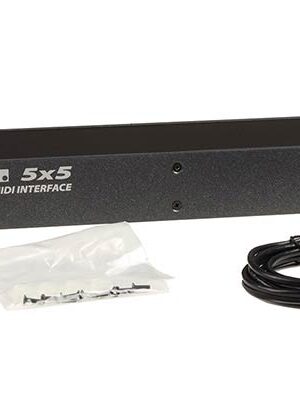 USB midi interface, 5 in- en 5 outputs, 19″ rack mount