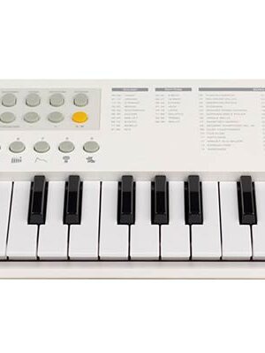 keyboard, 37 mini-size keys, with USB-C cable for power supply, 1 x 2 W, white