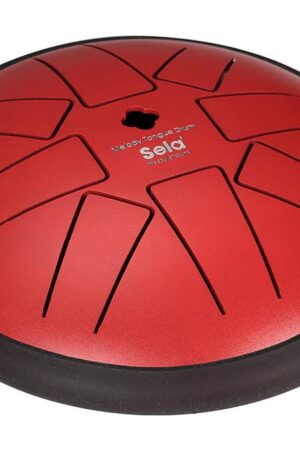 Sela: Tongue Drum 6″, 8 Tongues, F Minor, Red
