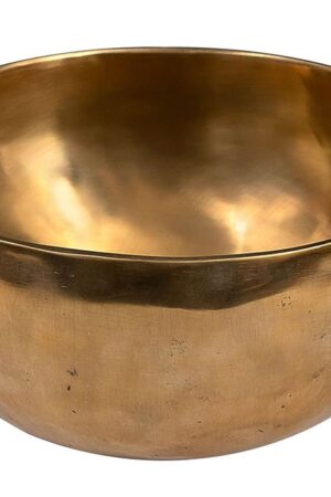 Sela: Brass Singing Bowl 17cm, With Mallet – Felt Ring – Cotton Bag