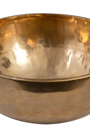 brass singing bowl 29cm, with mallet – felt ring – cotton bag
