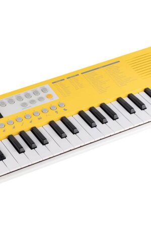 keyboard, 37 mini-size keys, with USB-C cable for power supply, 1 x 2 W – yellow