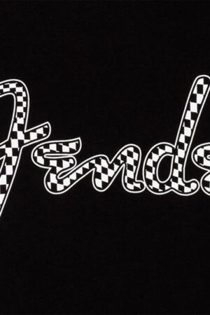 Fender spaghetti wavy checker logo t-shirt, black, S