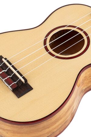 soprano ukulele, solid spruce, spalted maple back and sides