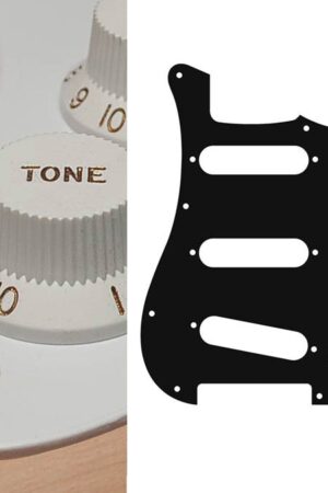 Boston Stratocaster Slagplaat SSS 3 Potmeters 5-Standenschakelaar 1-Laags Wit