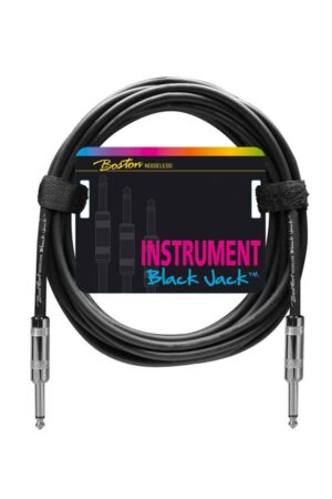 Boston Instrumentkabel Jack-Jack Zwart 3 meter