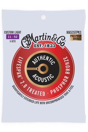 Martin 3-Pack Western Gitaarsnaren Phosphor Bronze Custom Light 11-52