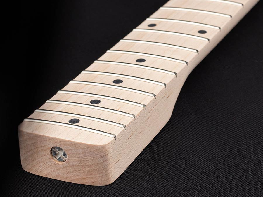 Boston contemporary neck made in EU ST style all maple half paddle 9 5" radius 6105 fretwire